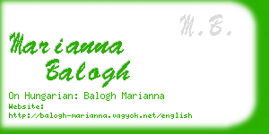 marianna balogh business card